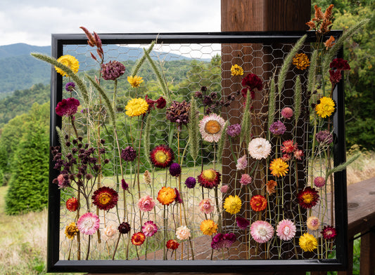 Everlasting Flower Panel- Autumn Meadow